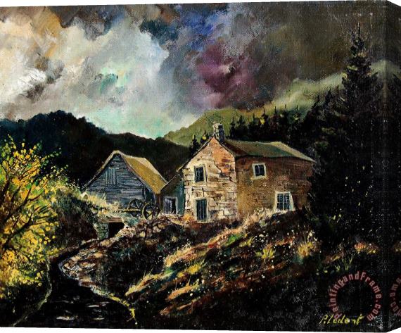 Pol Ledent Old Houses 5648 Stretched Canvas Painting / Canvas Art
