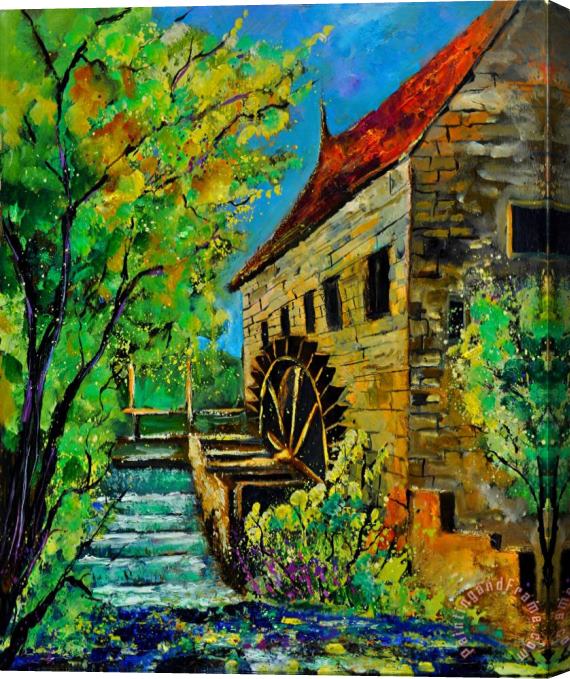 Pol Ledent Old Mill Stretched Canvas Print / Canvas Art