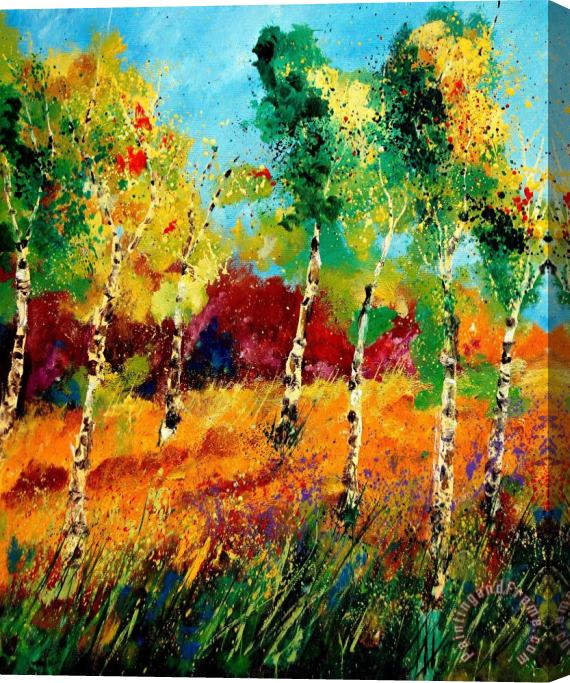 Pol Ledent Poplars '459070 Stretched Canvas Painting / Canvas Art