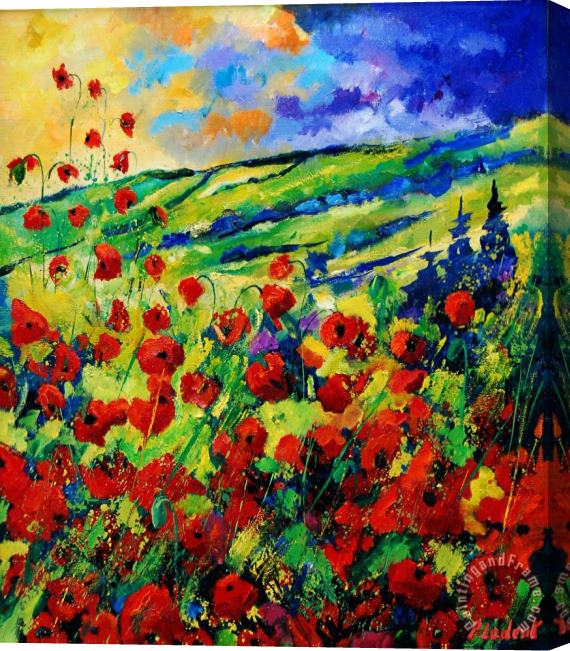 Pol Ledent Poppies 78 Stretched Canvas Painting / Canvas Art