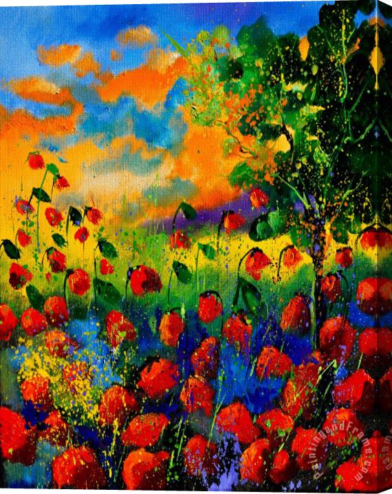 Pol Ledent Red Poppies 45150 Stretched Canvas Painting / Canvas Art