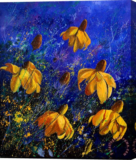 Pol Ledent Rudbeckia's Stretched Canvas Painting / Canvas Art