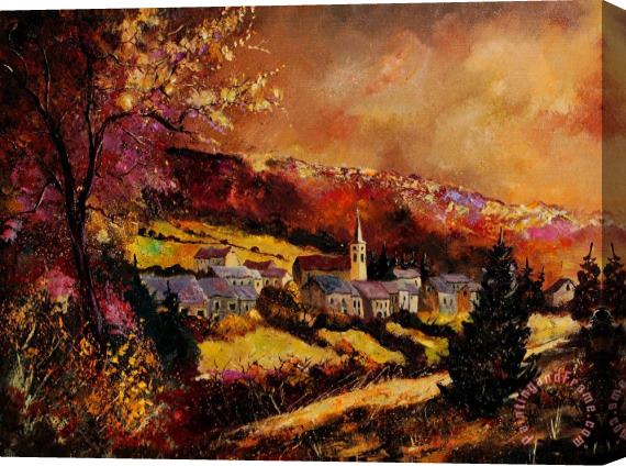 Pol Ledent Vencimont village ardennes Stretched Canvas Print / Canvas Art