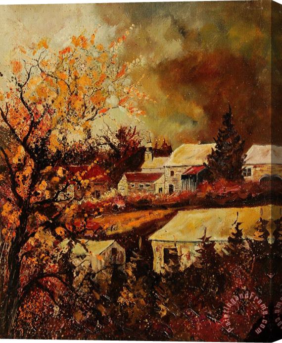 Pol Ledent Village Curfoz Stretched Canvas Painting / Canvas Art
