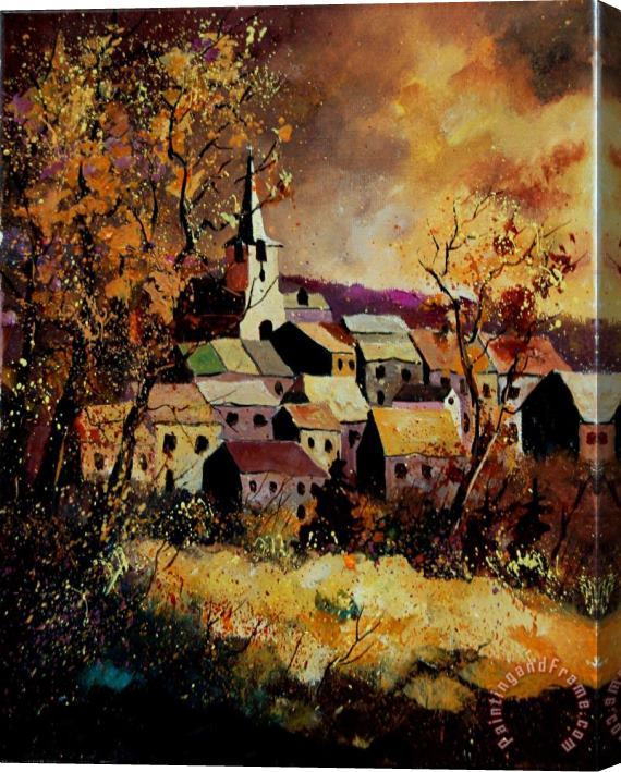 Pol Ledent Village In Fall Stretched Canvas Painting / Canvas Art