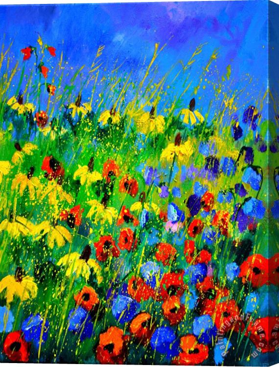 Pol Ledent Wild Flowers 452180 Stretched Canvas Print / Canvas Art