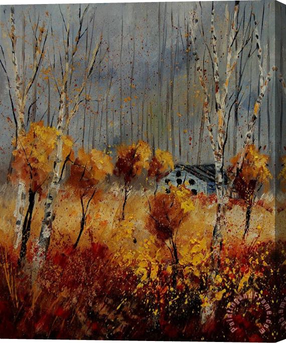 Pol Ledent Windy autumn landscape Stretched Canvas Print / Canvas Art