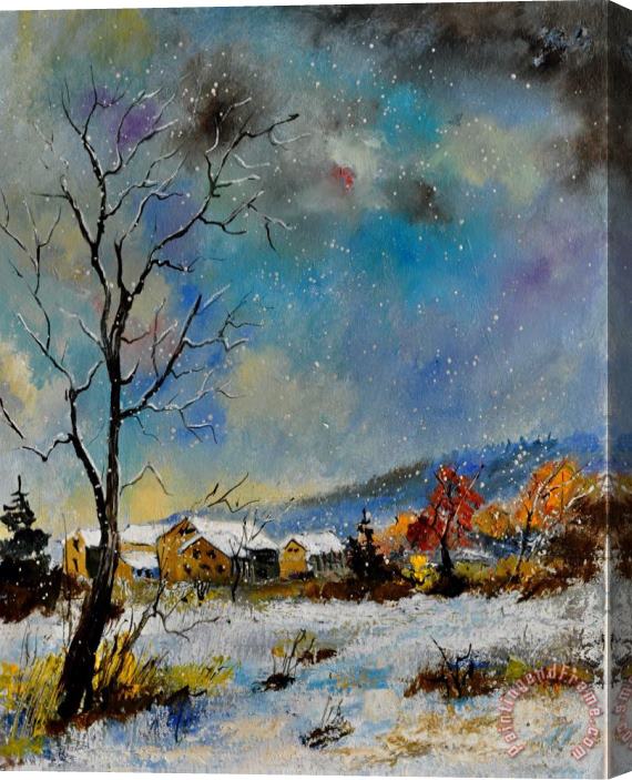 Pol Ledent Winter scene Stretched Canvas Painting / Canvas Art