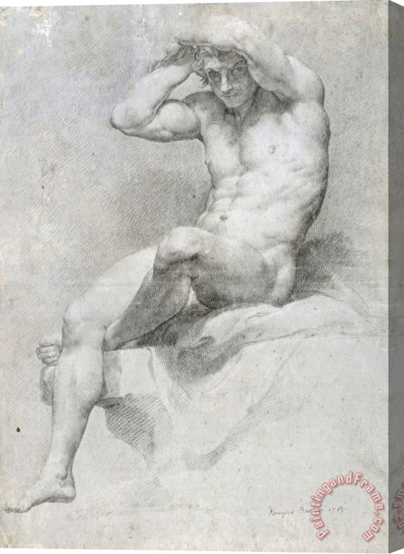 Pompeo Batoni Academic Nude Stretched Canvas Print / Canvas Art