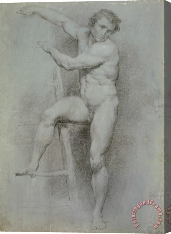 Pompeo Batoni Male Nude Leaning on a Ladder Stretched Canvas Painting / Canvas Art