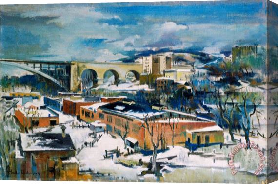 Preston Dickinson Winter, Harlem River Stretched Canvas Print / Canvas Art