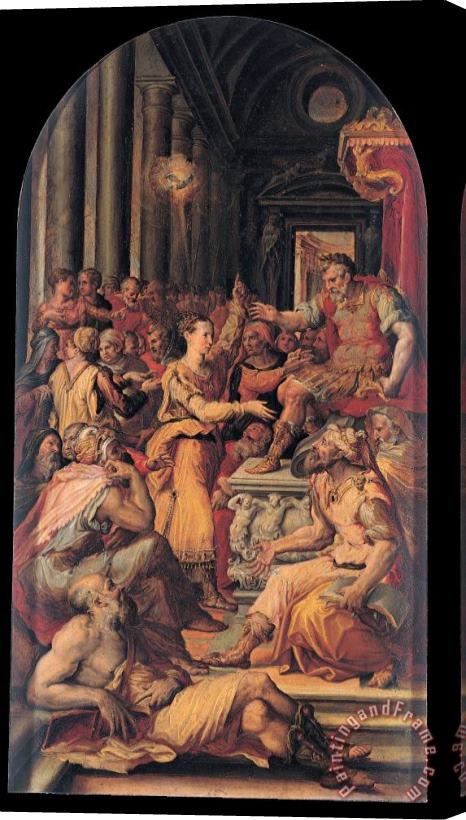 Prospero Fontana The Dispute of Saint Catherine Stretched Canvas Painting / Canvas Art
