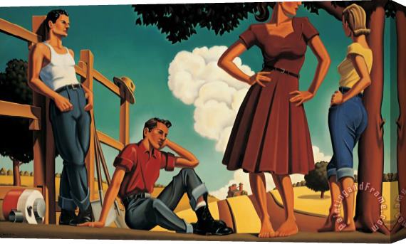 R. Kenton Nelson After The Blue Sirocco Stretched Canvas Print / Canvas Art
