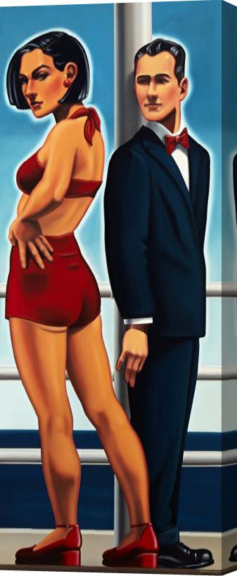 R. Kenton Nelson Man in a Blue Suit Stretched Canvas Print / Canvas Art