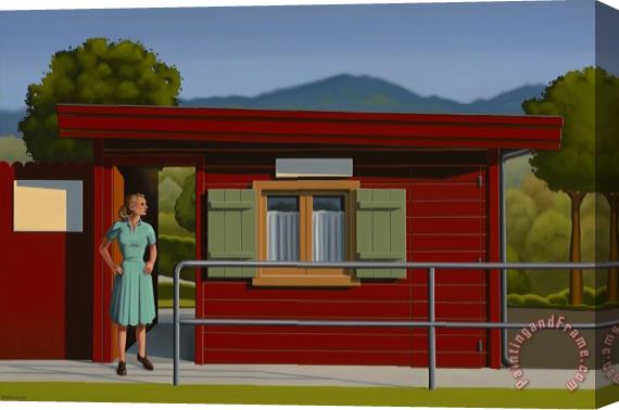 R. Kenton Nelson The Draw, 2018 Stretched Canvas Print / Canvas Art