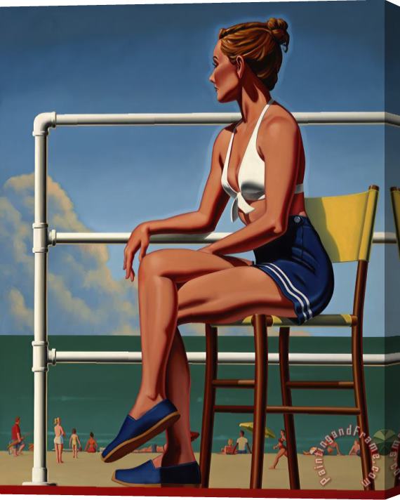 R. Kenton Nelson Watching, 2016 Stretched Canvas Print / Canvas Art