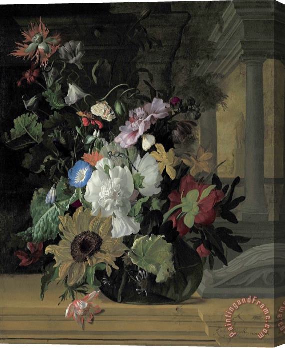 Rachel Ruysch Vase of Flowers Stretched Canvas Painting / Canvas Art