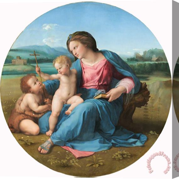 Raffaello Sanzio of Urbino The Alba Madonna Stretched Canvas Print / Canvas Art