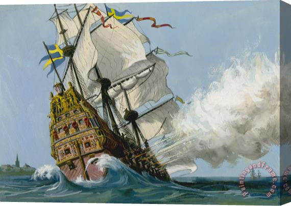 Ralph Bruce The Swedish Warship Vasa Stretched Canvas Painting / Canvas Art