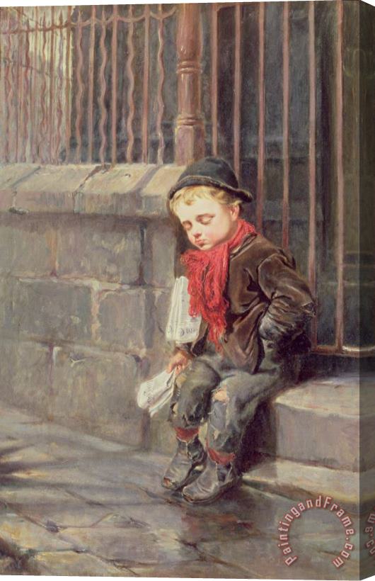 Ralph Hedley The News Boy Stretched Canvas Painting / Canvas Art