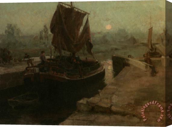 Ralph Hedley Through The Lock Stretched Canvas Print / Canvas Art