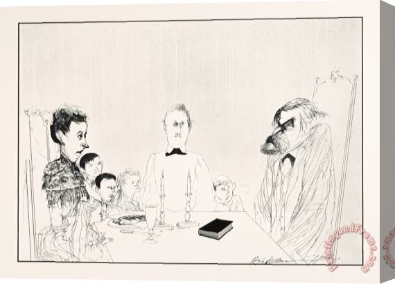 Ralph Steadman Dinnertime, 1979 Stretched Canvas Print / Canvas Art