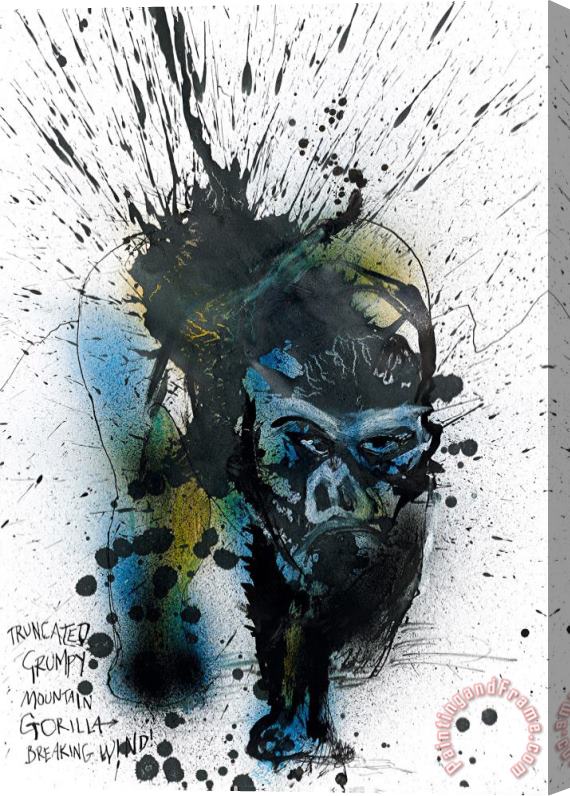 Ralph Steadman Mountain Gorilla, 2017 Stretched Canvas Print / Canvas Art