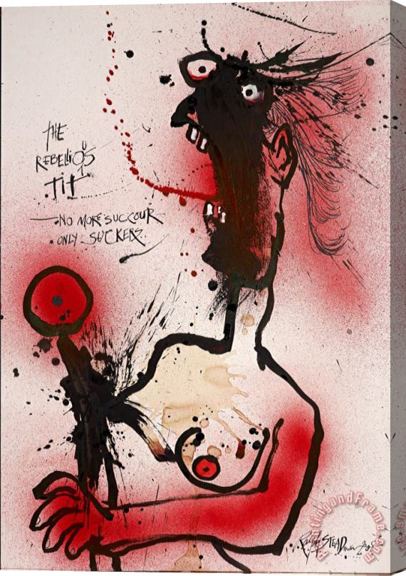 Ralph Steadman The Rebellious, Social Commentary, 2008 Stretched Canvas Print / Canvas Art