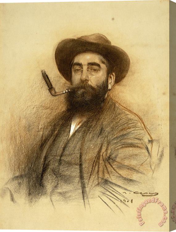 Ramon Casas i Carbo Self Portrait Stretched Canvas Painting / Canvas Art