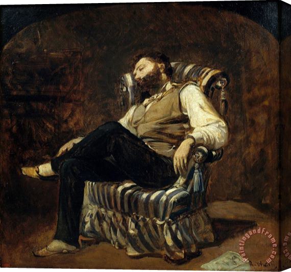 Ramon Marti Alsina La Migdiada, Cap a 1884 Stretched Canvas Painting / Canvas Art