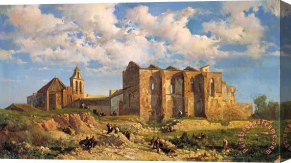Ramon Marti Alsina Ruins of The Church of The Holy Sepulchre Stretched Canvas Painting / Canvas Art