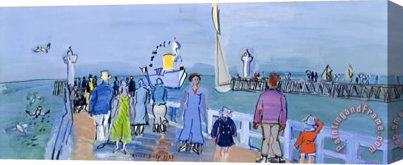 Raoul Dufy La Jetee De Deauville Stretched Canvas Print / Canvas Art