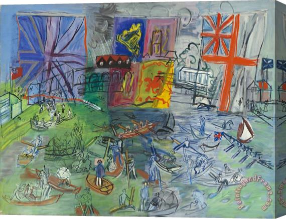 Raoul Dufy Regatta at Henley Stretched Canvas Print / Canvas Art