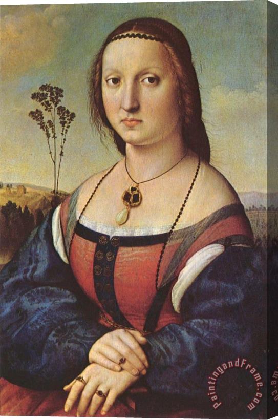 Raphael Portrait of Maddalena Doni Stretched Canvas Painting / Canvas Art