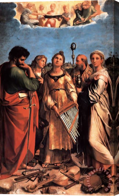 Raphael The Saint Cecilia Altarpiece Stretched Canvas Print / Canvas Art