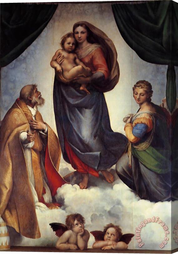Raphael The Sistine Madonna Stretched Canvas Painting / Canvas Art