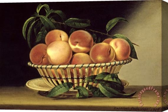 Raphaelle Peale Bowl of Peaches Stretched Canvas Print / Canvas Art