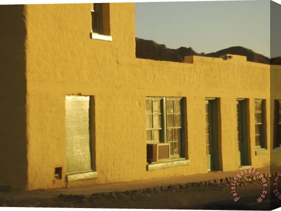 Raymond Gehman Adobe Building Exterior at Sunset Stretched Canvas Painting / Canvas Art