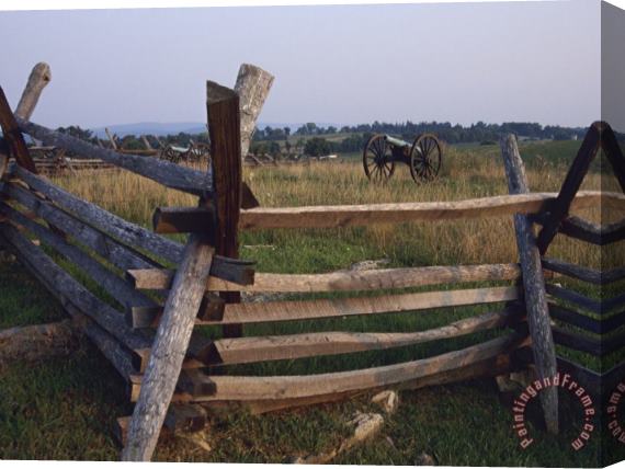 Raymond Gehman Cannons at Antietam National Battlefield Stretched Canvas Print / Canvas Art
