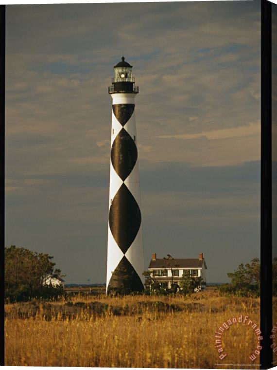 Raymond Gehman Cape Lookout Light Prototype for All Outer Banks Lighthouses Stretched Canvas Print / Canvas Art