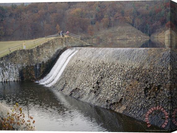 Raymond Gehman Civilian Conservation Corps Dam And Spillway at Douthat Lake Stretched Canvas Painting / Canvas Art