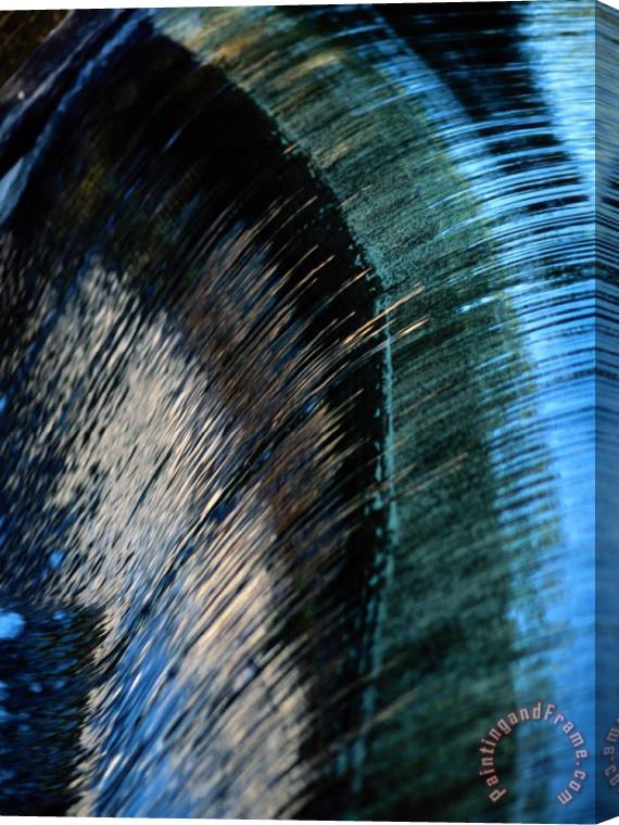 Raymond Gehman Close View of a Sheet of Water Pouring Over a Dam Stretched Canvas Print / Canvas Art
