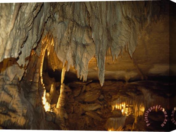 Raymond Gehman Delicate Limestone Rock Formations in Mammoth Cave Stretched Canvas Print / Canvas Art