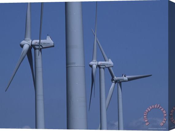 Raymond Gehman Like Giant Pinwheels Turbines Spin on Storm Mountain Stretched Canvas Print / Canvas Art