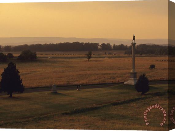 Raymond Gehman Monuments at Gettysburg National Battlefied Stretched Canvas Print / Canvas Art