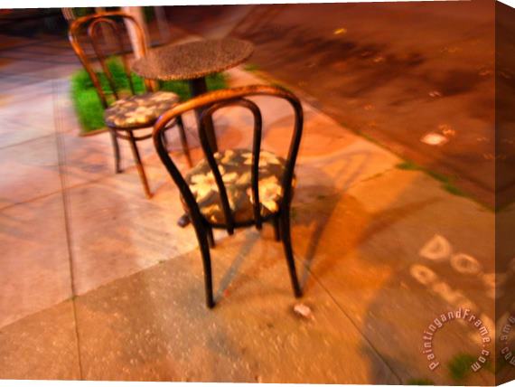 Raymond Gehman Patio Seating Outside a San Francisco Cafe Stretched Canvas Painting / Canvas Art