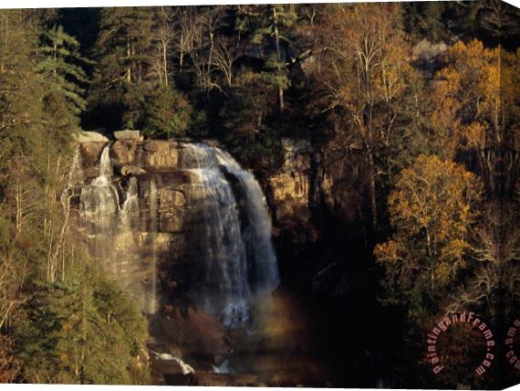 Raymond Gehman Sunrise at Scenic Whitewater Falls in Autumn Stretched Canvas Painting / Canvas Art