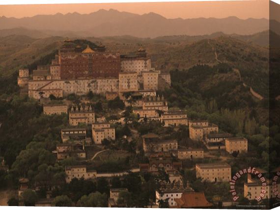Raymond Gehman Sunset Over Potala Temple Chengde Hebei Provence China Stretched Canvas Print / Canvas Art