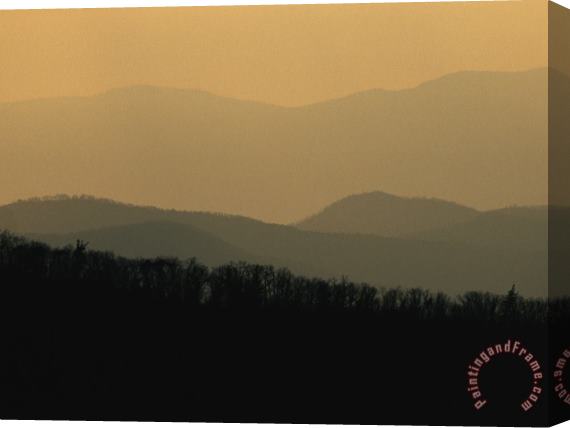 Raymond Gehman Sunset Over The Blue Ridge Mountains As Seen From Crescent Rock Stretched Canvas Painting / Canvas Art