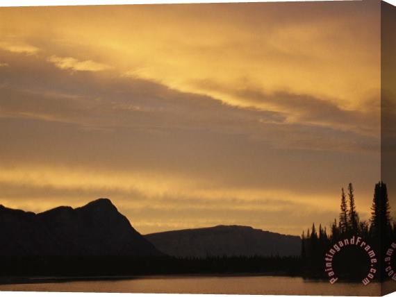 Raymond Gehman The Mackenzie Mountains at Sunset Stretched Canvas Print / Canvas Art